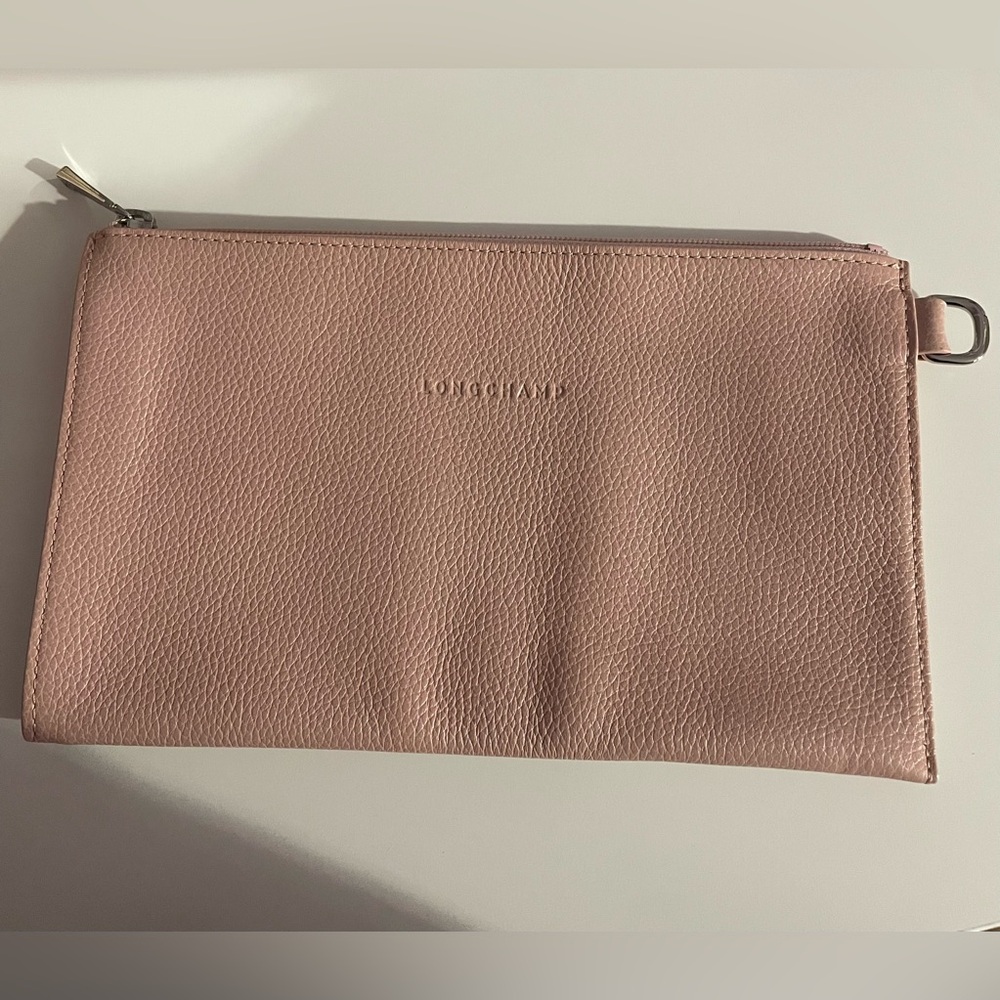 Longchamp Le Foulonnè Grained Leather Pouch